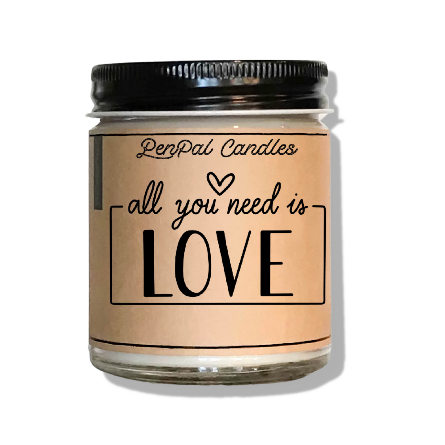 Scented Soy Candle - All You Need Is Love