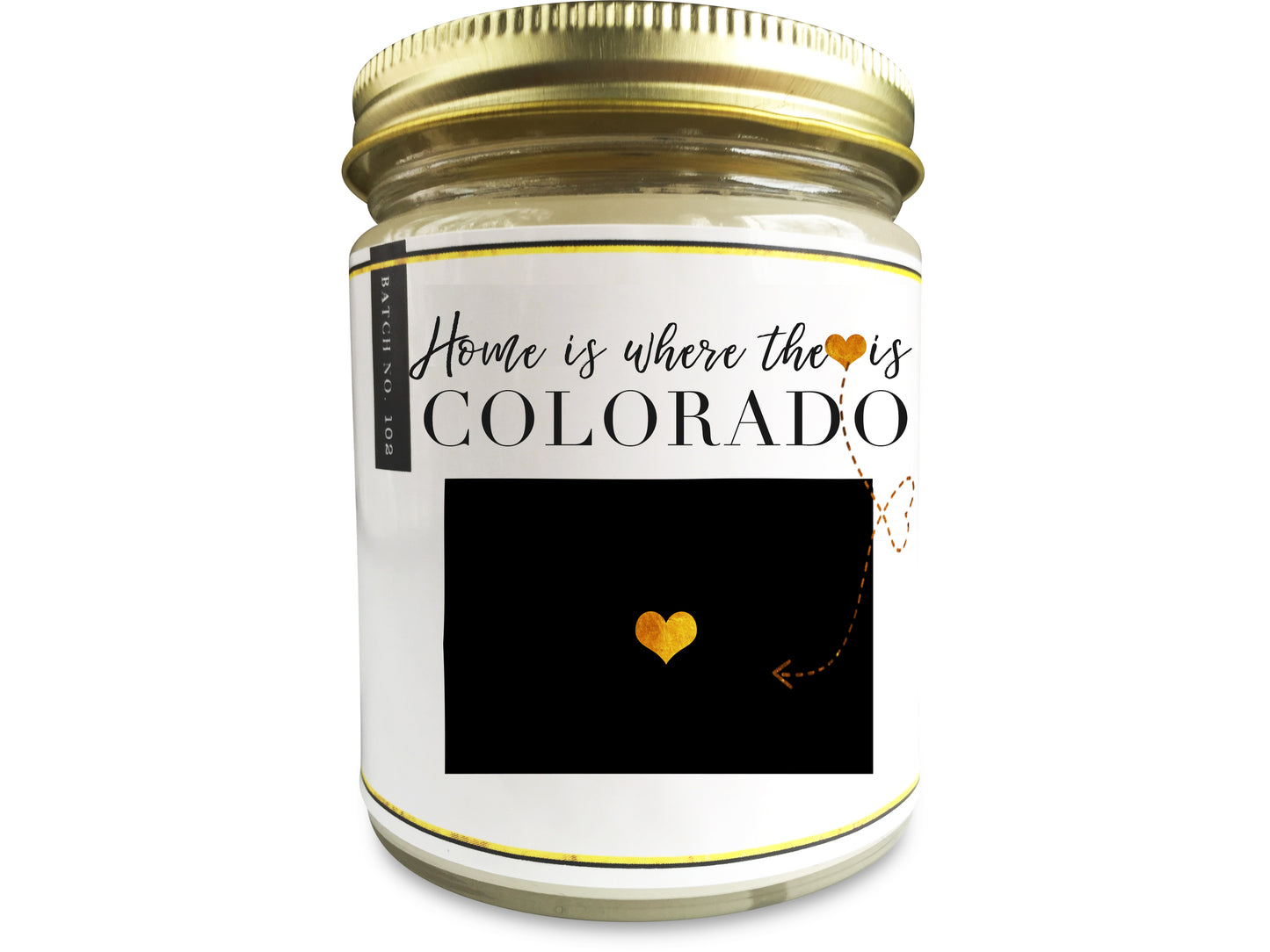 Colorado State Scented Candle - Personalized Gift - Personalize Candle Greetings