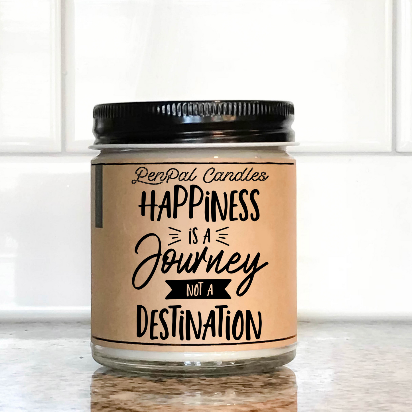 Happiness is a Journey Candle