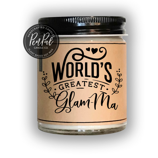 World Greatest Glam-Ma Candle