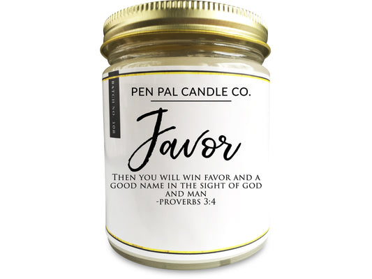 Favor Inspirational Candle - PenPal Candle Co ™ - Personalize Candle Greetings