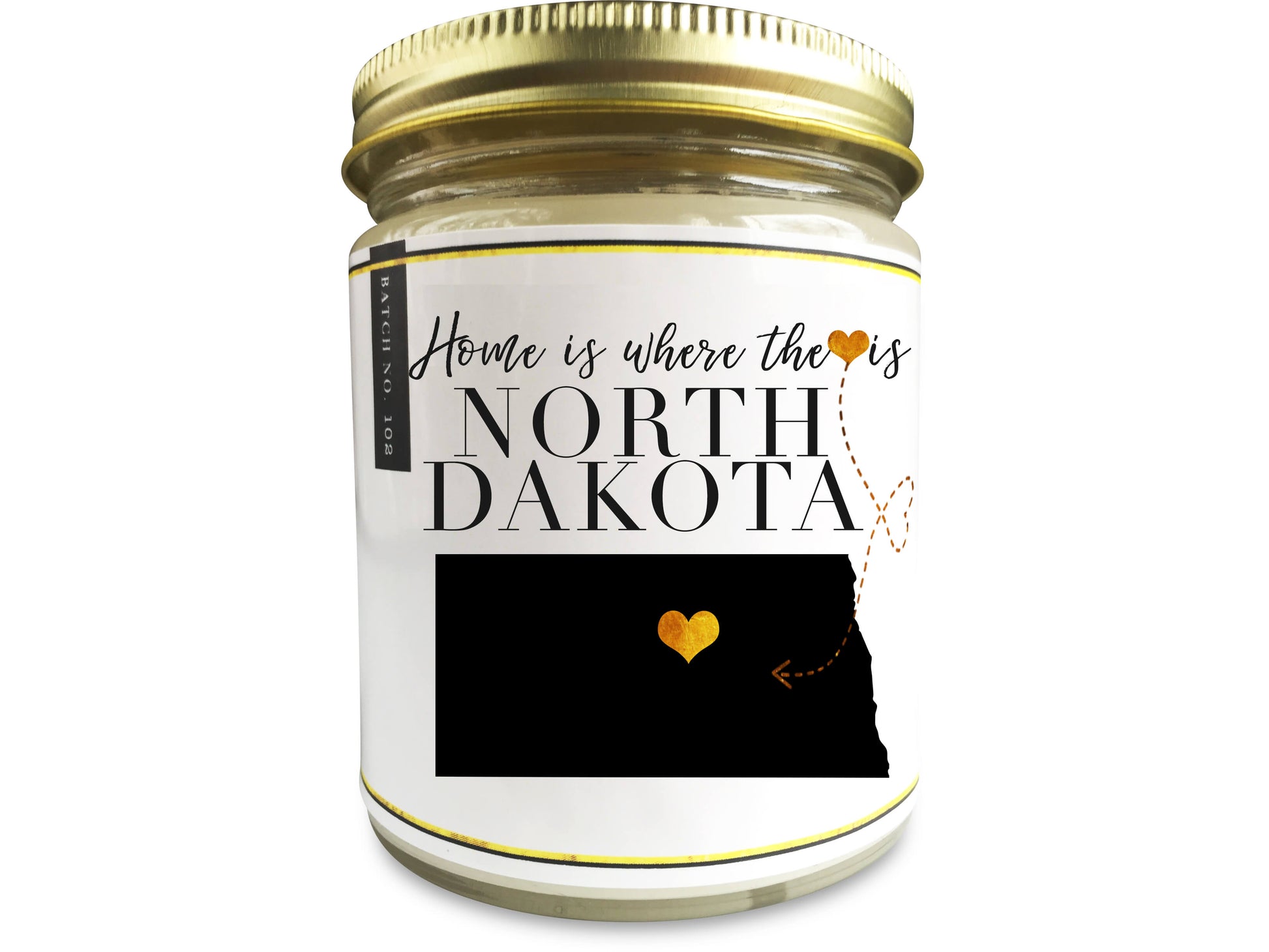 NORTH DAKOTA Homesick Candle - PenPal Candle Co ™ - Personalize Candle Greetings