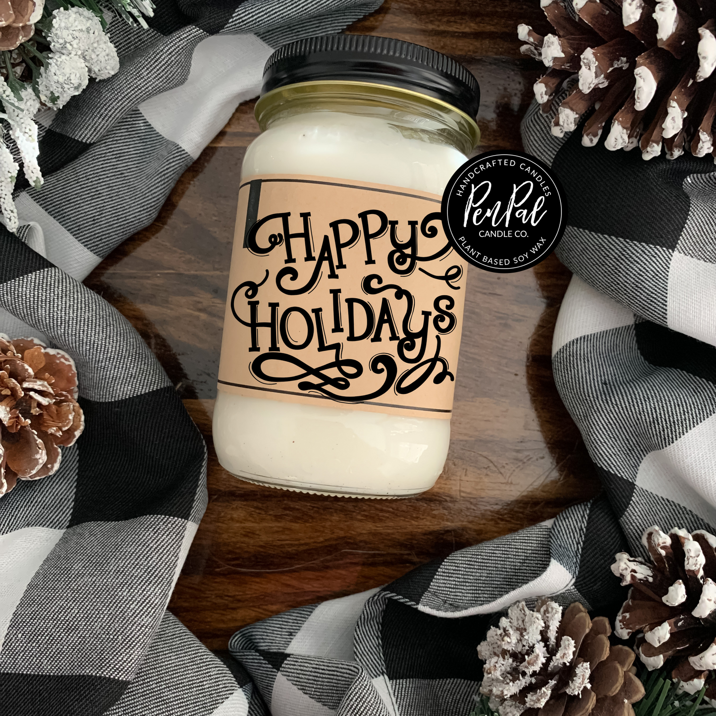 Happy Holiday Candle